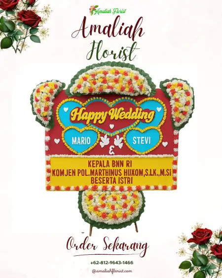 Papan Bunga Pernikahan Paniki Bawah